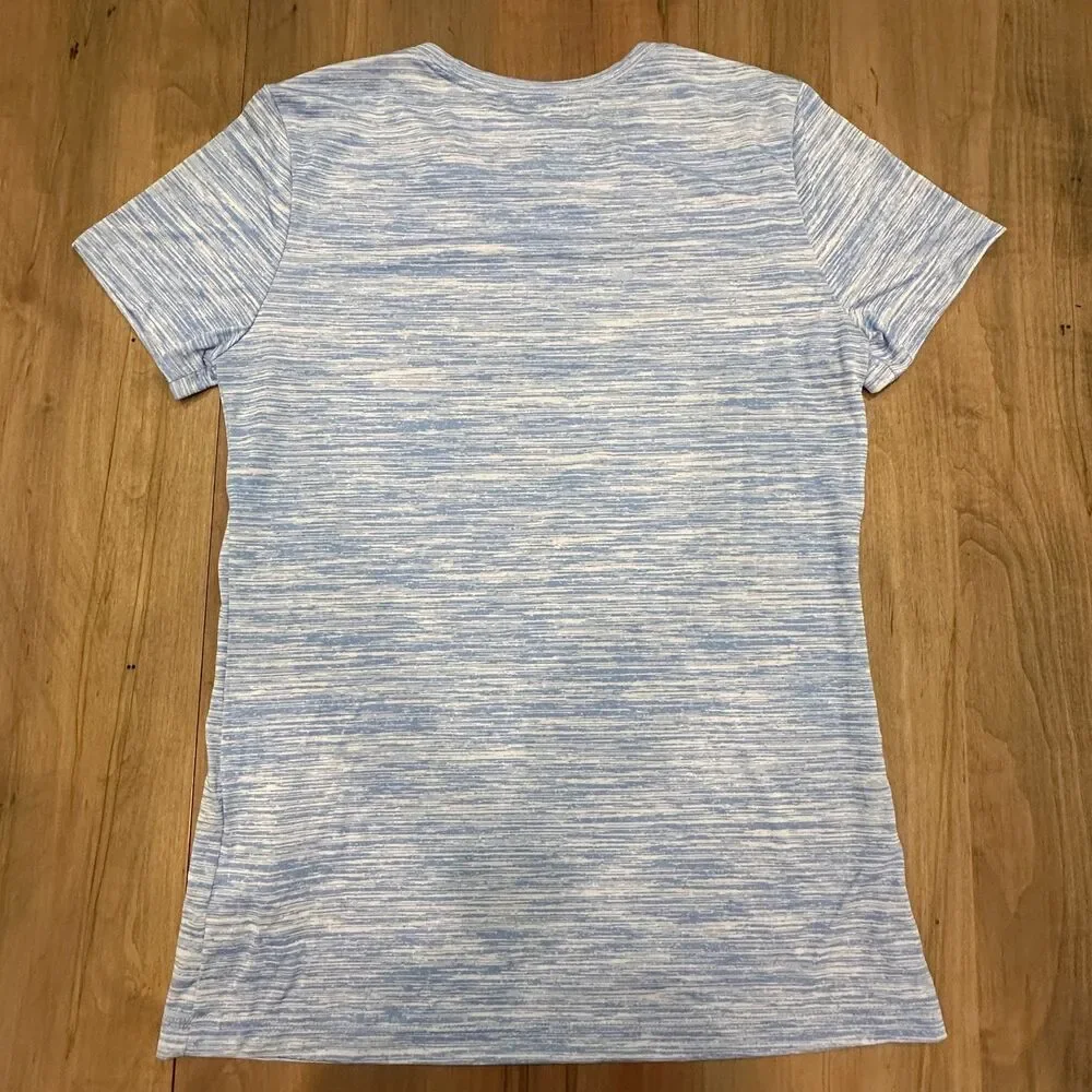 Nike Carolina Tar Heels UNC Dri-FIT Heather Blue Athletic Graphic Tee NWT Sz XS